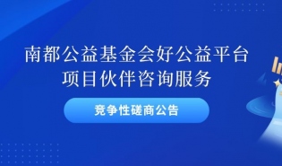 竞争性磋商公告：南都公益基金会好公益平台项目伙伴咨询服务
